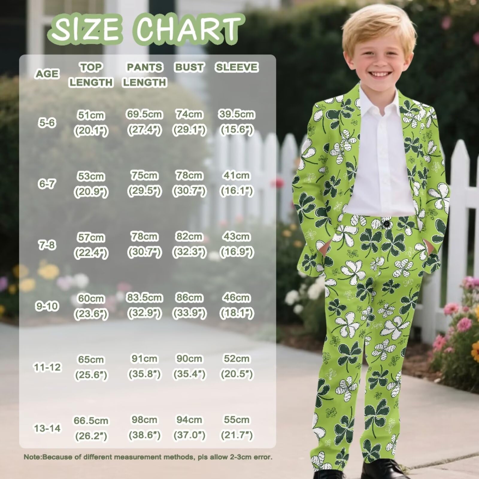 Biyejit 2-teiliges Anzug-Set für Jungen, mit einem Knopf, Blazer und Hose, lässige Smokingjacke, Alter 5–14 Jahre
