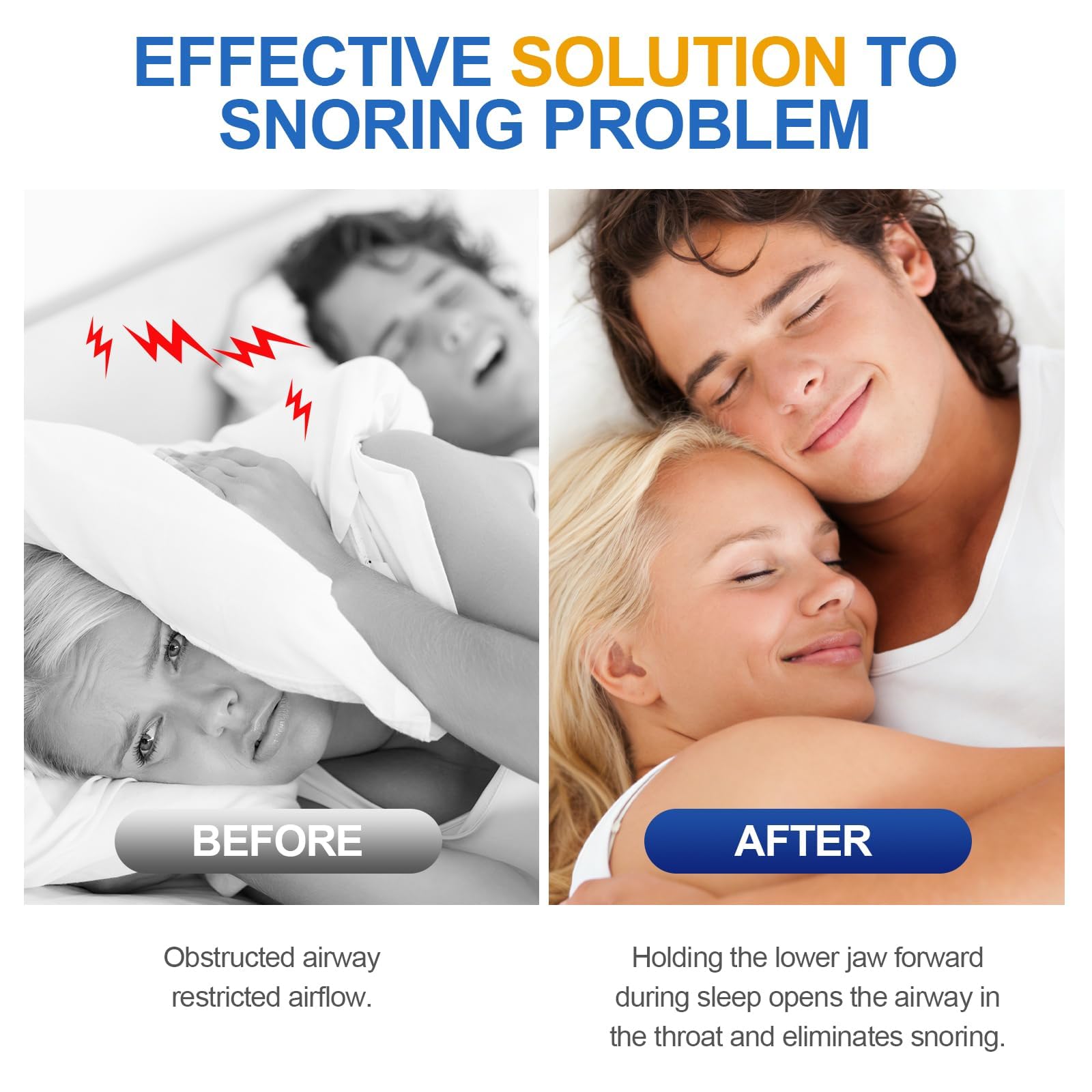 Férula Dental Antironquidos para Dormir Reutilizable para Hombres y Mujeres