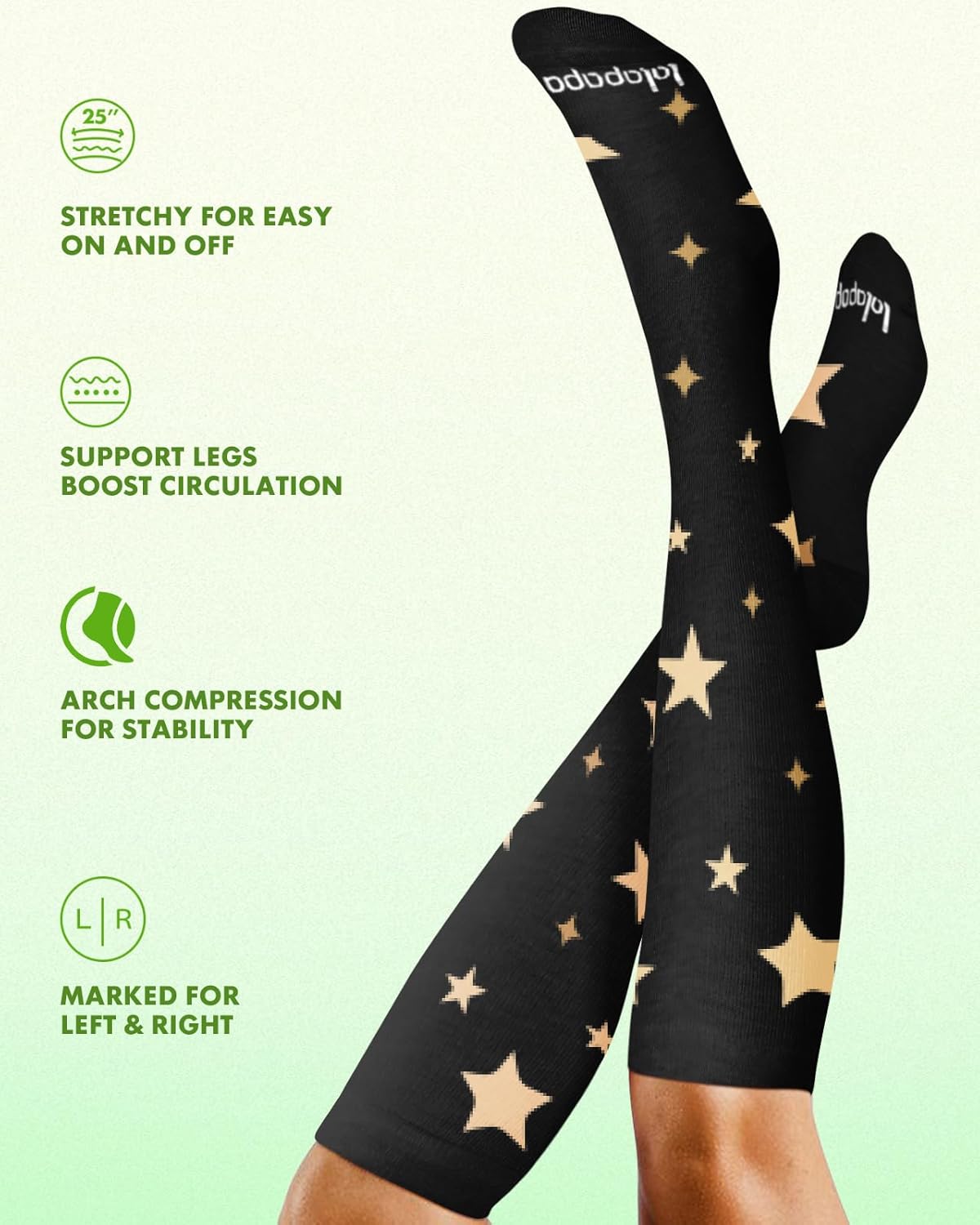Bamboo Viscose Compression Socks for Women Men 2 Pairs 15-20mmHg Knee High Compression Socks Travel Nurse - Image 6