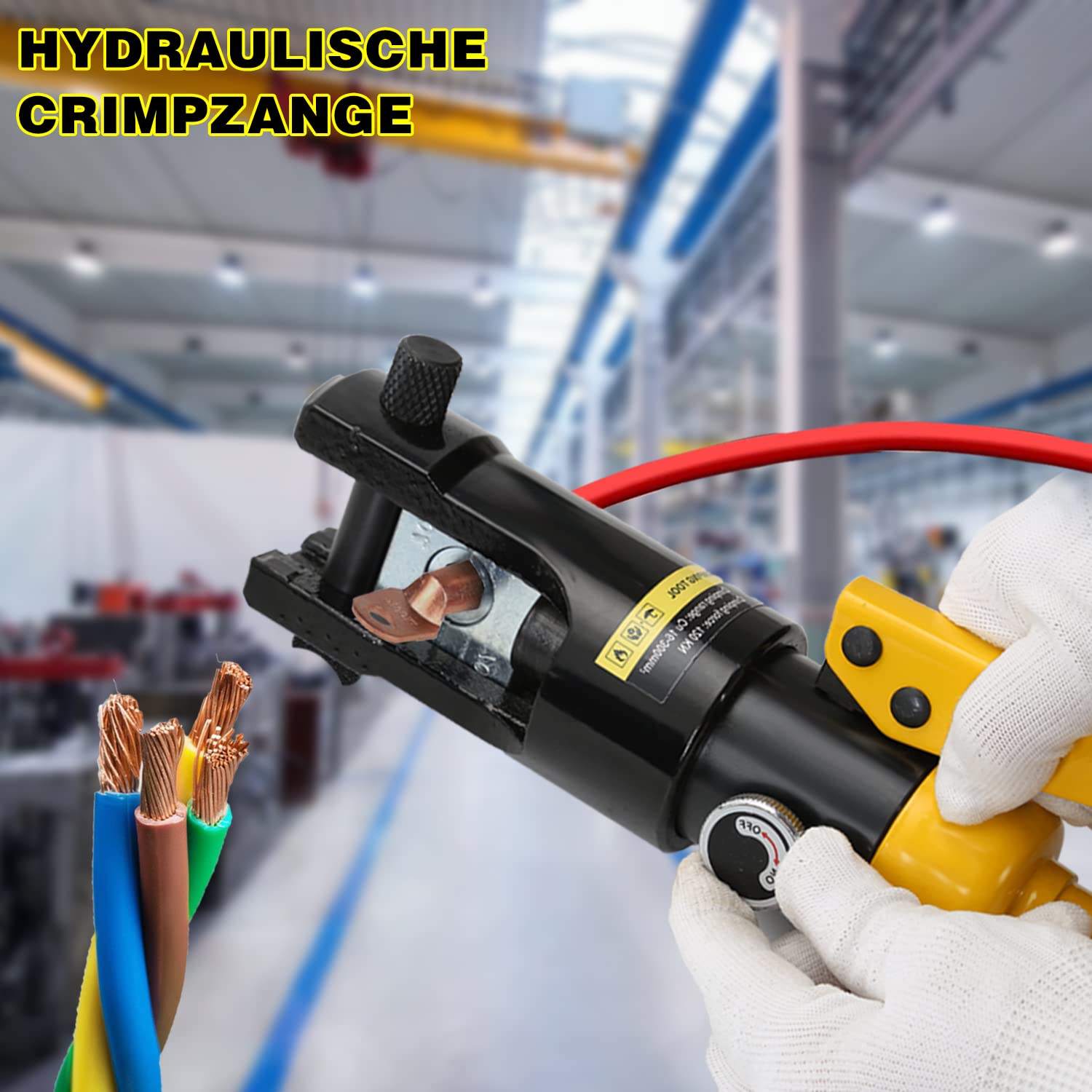13 Tons hydrauliczne szczypce zaciskowe, szczypce zaciskowe, szczypce zaciskowe, szczypce do rur miedzianych, od 16 do 300 mm², szczypce do kabli z 11 parami