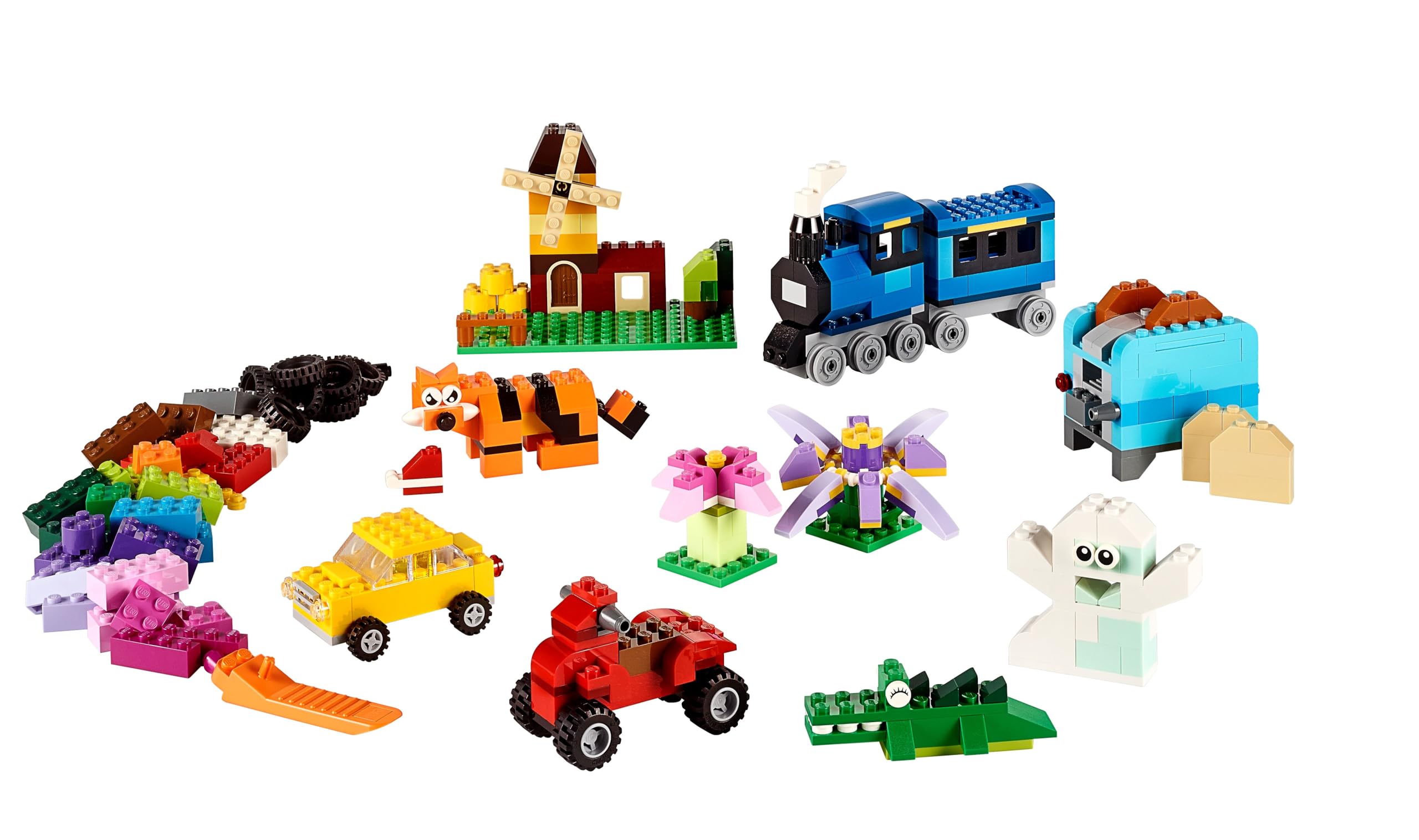 LEGO 10696 Classic La Boîte de Briques Créatives, Jouet et Ensemble de Rangement avec Briques, Roues, Fenêtres, Idée Cadeau Anniversaire, Enfants 4 Ans