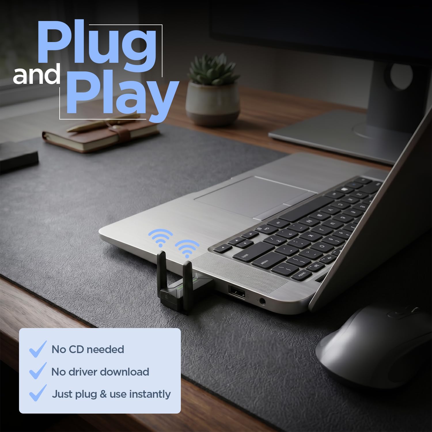 UNIGEN WiFi USB Adapter - Dual Band & Bluetooth 5.4 -2
