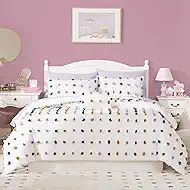 Geniospin Colored Pom Queen Comforter Set, 8 Pieces Ball Pom Comforter Sets, Bed in a Bag Queen, All Season Down Alternative Bedding Set, Lightweight, Warm and Breathable
