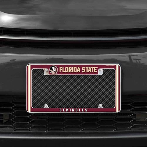 Miniatura 43 de Rico Industries NCAA Classic 12" x 6" Chrome All Over Automotive License Plate Frame for Car/Truck/SUV