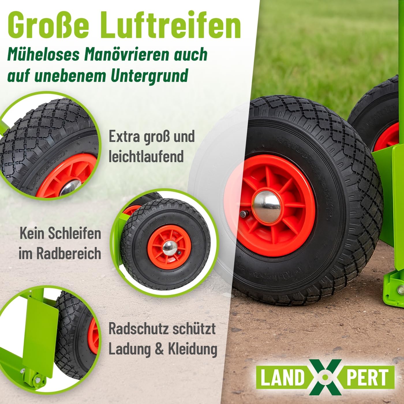 Sackkarre Transportkarre 100kg Lufträder Schutzblech klappbar Handwagen