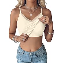 SHEWIN Women Lace Cami Camisole Tops Adjustable Spaghetti Strap Tank with Built in Bras Fitted 2026