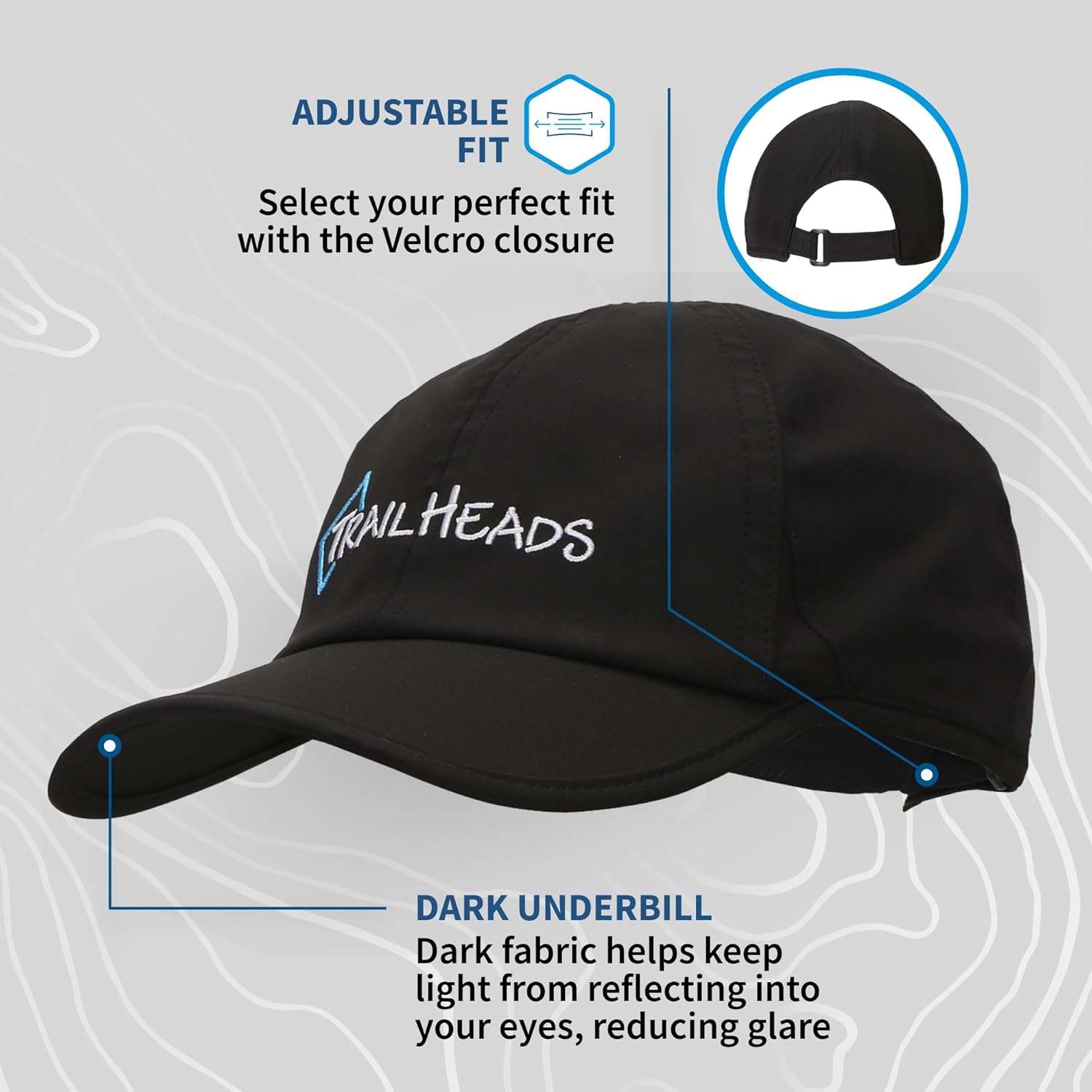 TrailHeads Men’s Running Hat with UV Protection | Quick Dry Sports Hats for Men | UPF 50 Hats | Summer Hats for Men - Image 6