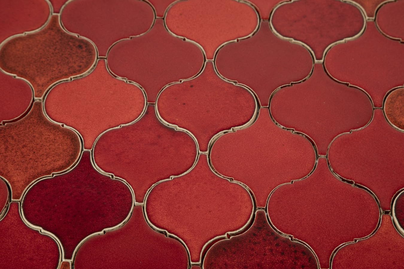 Azulejos cerámicos hechos a mano Arabesque de lava refrescante – Azulejos de mosaico arabesque para cocina, pared posterior de cocina y baño | Un juego de azulejos de pared de cocina – 31 azulejos de