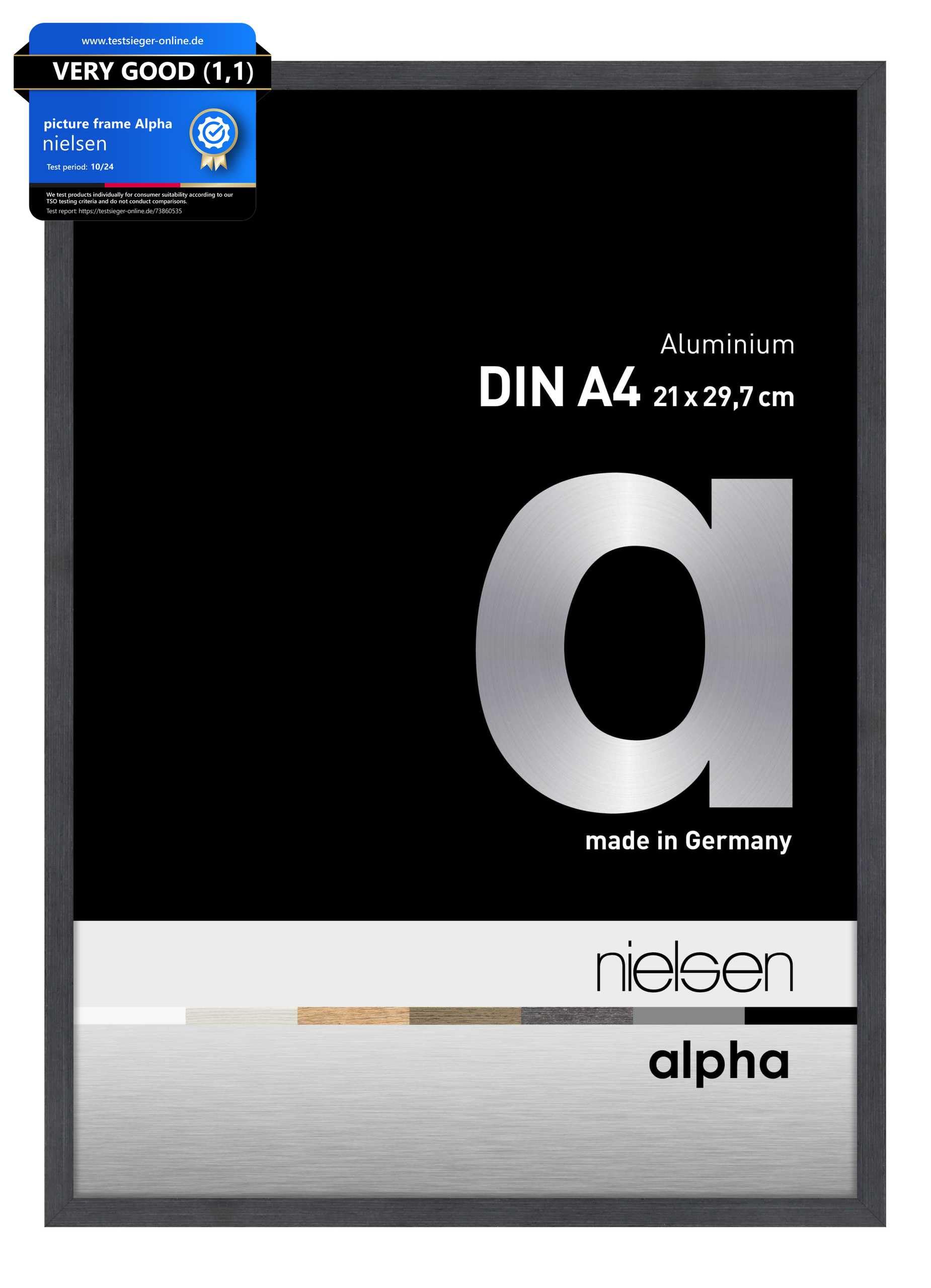 Nielsen Design   Alpha Aluminium Picture Frame Black Oak in Size A4, BrandAlley