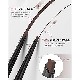 Yfulfill Eyebrow Pencils for Women - Waterproof, Dark Brown