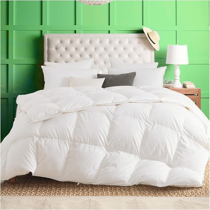 KASENTEX Cotton King Size Down Comforter Duvet Insert, Down