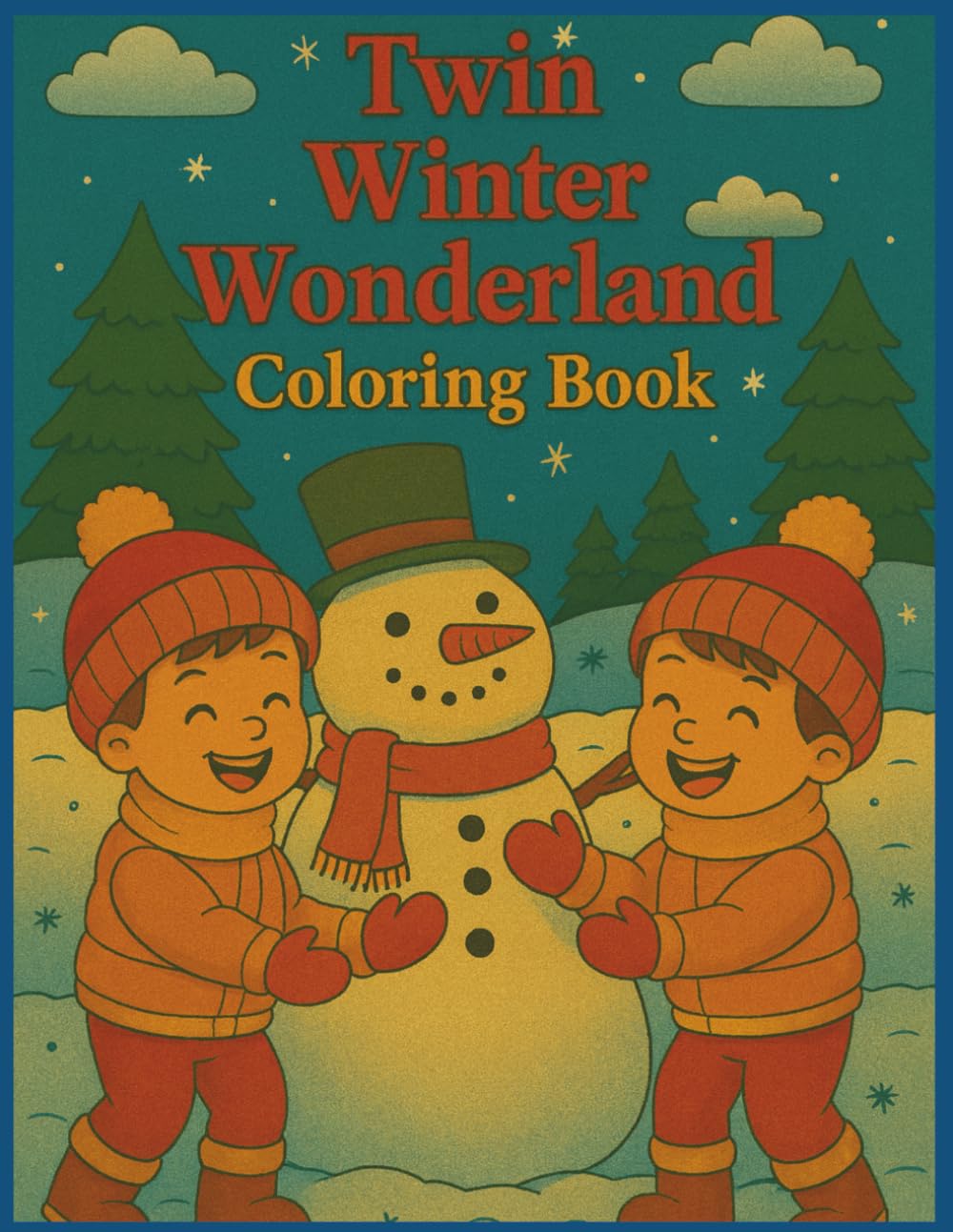 Twin Winter Wonderland Coloring Book: Celebrate twin snowy day adventures & winter wonderland scenes
