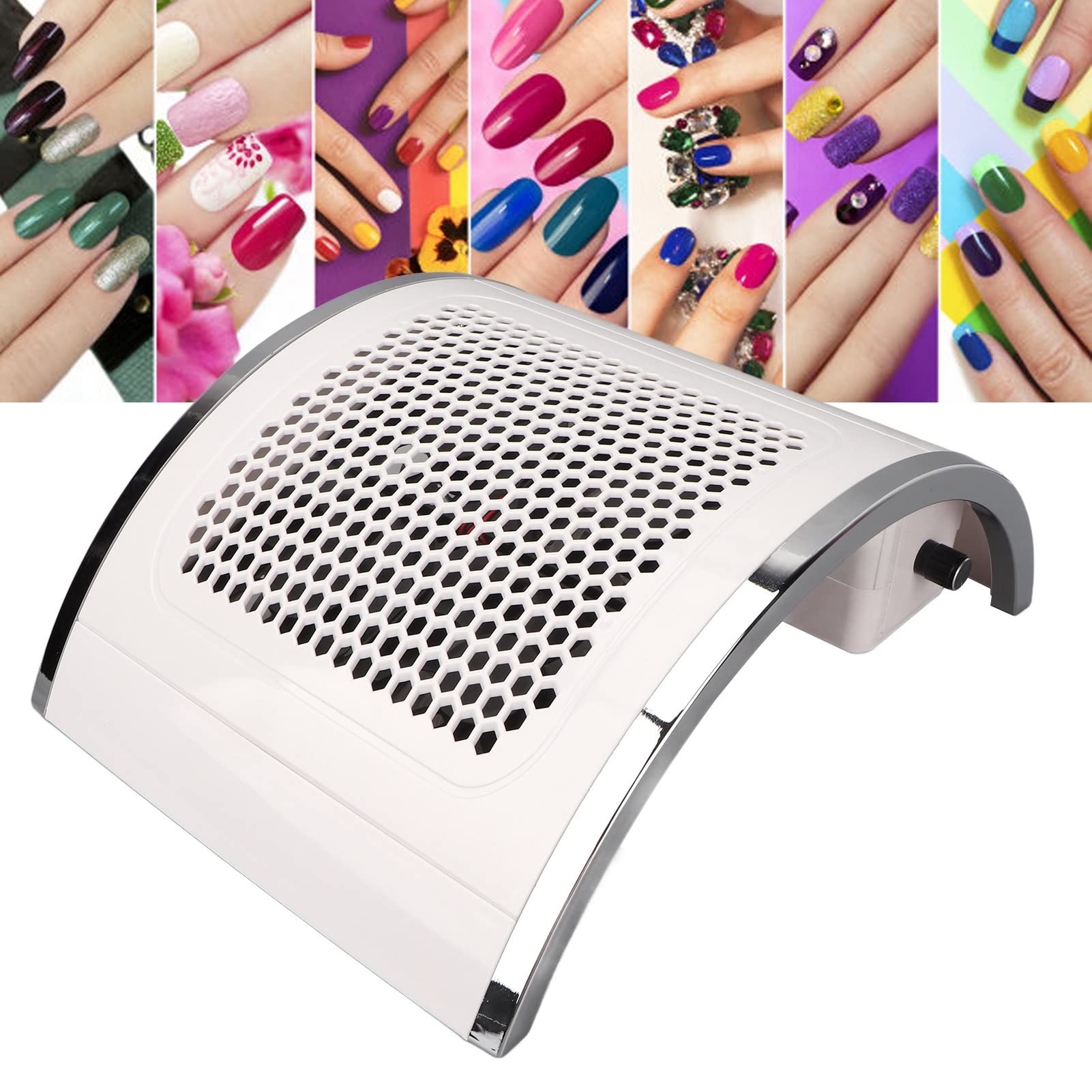 Colector de Polvo de Uñas, Aspiradora de Uñas, Colector de Polvo de Uñas Potente de 4 Ventiladores, Extractor de Aspiradora, para Salón de Uñas