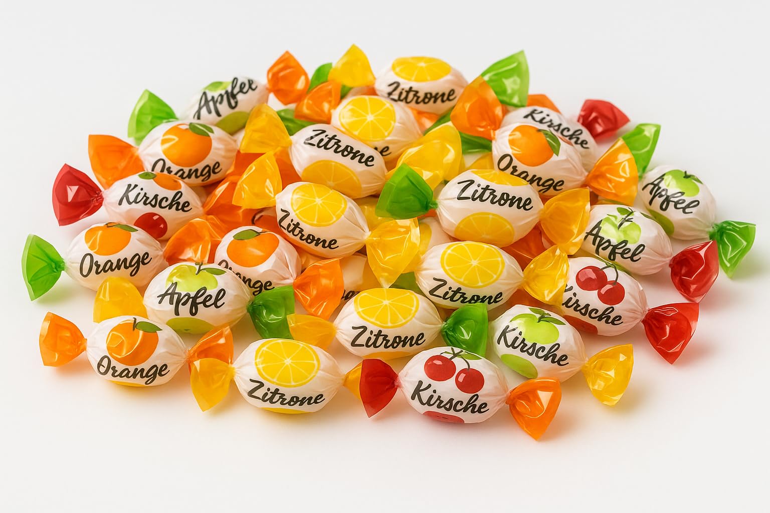 vontek 10 kg Bonbons Großpackung – 1800 Bonbons einzeln verpackt – Perfektes Wurfmaterial für Karneval, Fasching, Halloween, Messen – Fruchtbonbons, Mini Bonbons, bunt gemischt