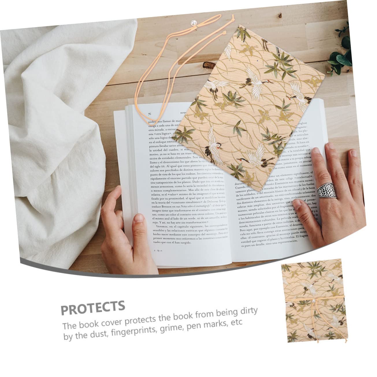 NUOBESTY 5stücke Handgemachter Buchumschlag Verstellbarem Design Dekorativem Schutz Für Schulbücher Vintage-stil Langlebig Und Funktional Für Bücherliebhaber