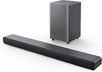 TCL Barra de som S55H S Class 2.1 com Dolby Atmos, DTS Virtual:X, subwoofer sem fio, transmissão de música Bluetooth e calibração automática de sala