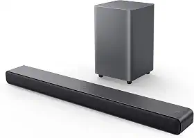 TCL Barra de som S55H S Class 2.1 com Dolby Atmos, DTS Virtual:X, subwoofer sem fio, transmissão de música Bluetooth e calibração automática de sala
