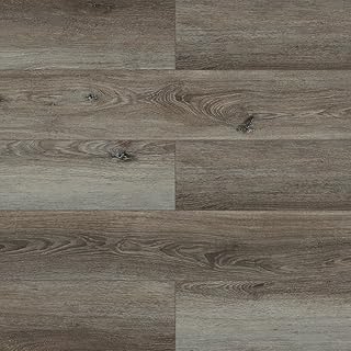 SPC Vinyl Flooring Plank Click‑Lock Rigid Core Waterproof Wood Look 22mil Wear Layer Cut Samples from Real Planks DIY Click Installation(Smoked Hickory)