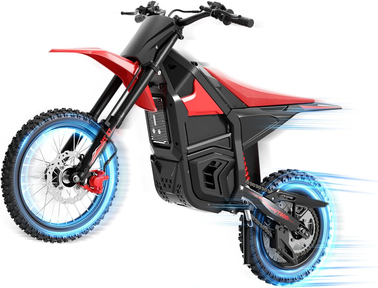VT300 Peak 3000W Electric Motorcycle for Teenagers,Electric Bike for Adults with 48V/23.4AH Battery Electric Dirt Bike Max 40MPH Ebike with Hydraulic Brakes,Mountain Off-Road E Dirt Bike