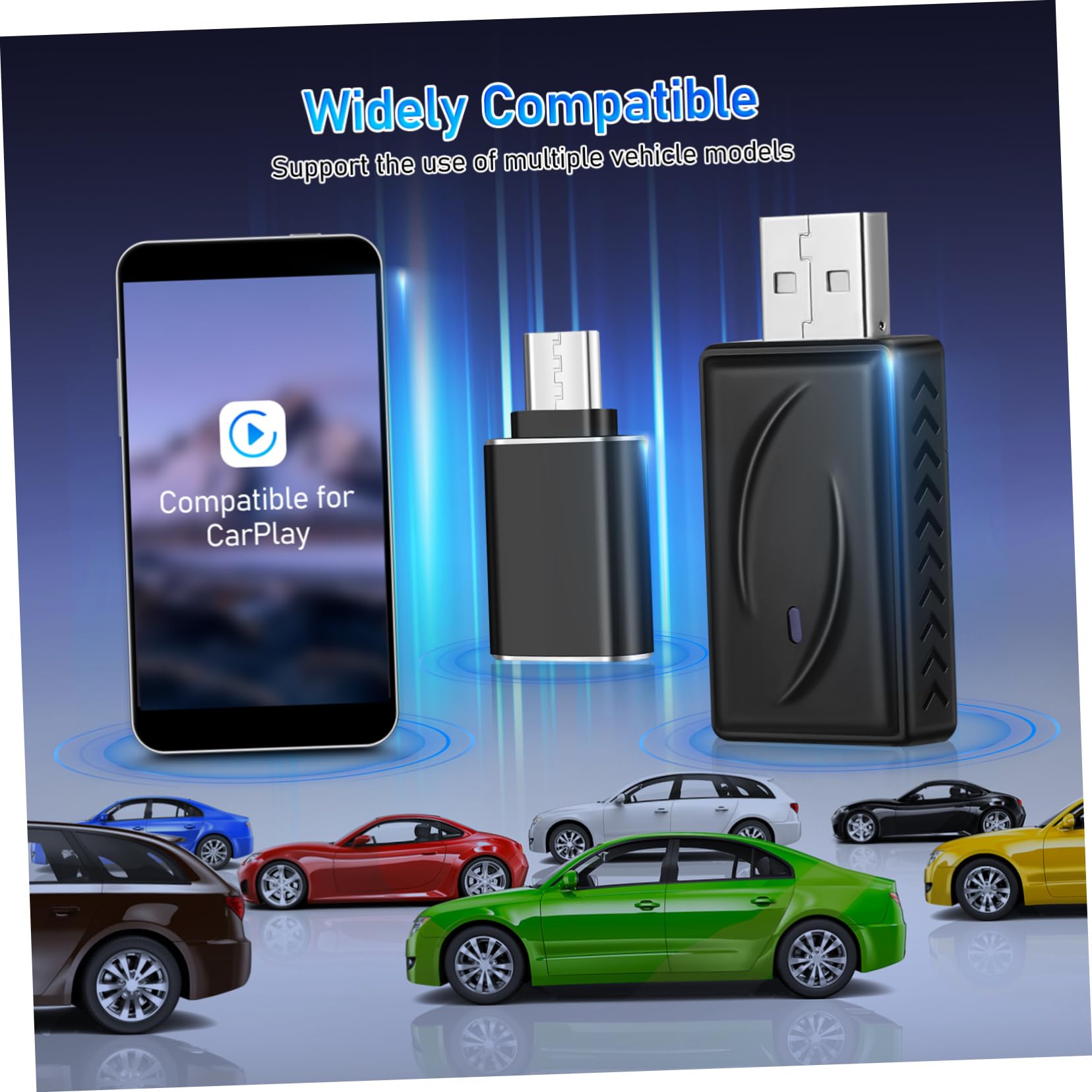 1 Juego De Accesorios para Coche Adaptadores Inalámbricos para Coche Adaptador De Audio Inalámbrico para Coche Accesorios De Audio para Coche Adaptadores De Transmisión