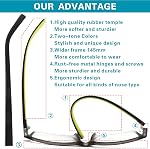 acavefox 4 Pack 3.5 Reading Glasses Men Readers Blue Light Blocking | Anti UV Blu-blocker Computer Eyeglasses Stylish Rubber Temple Wide Frame, Accurate Magnification