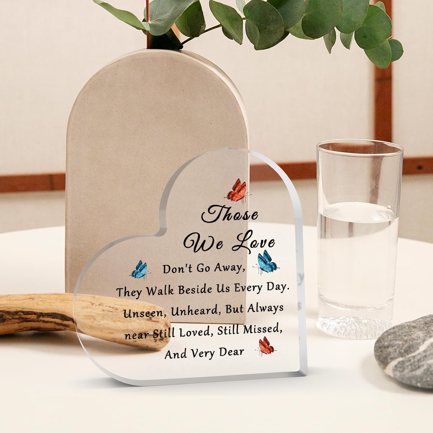 In Memory Of Father Mother Gift Sympathy Gift for Loss of Loved Acrylic Decor Memorial Gifts for Loss of Husband Wife Daughter Son Remembrance Gifts Acrylic Sign Bereavement Present for Women Men - Image 4