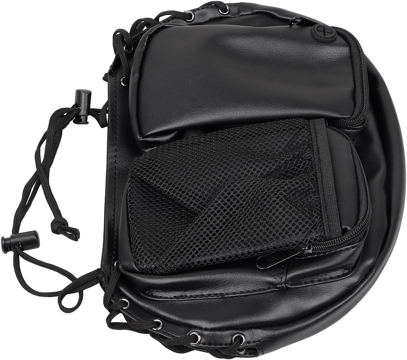 Motorcycle Black Backrest Bag Driver Back Rest Tour Pack Organizer Rider Backrest Organizer Pocket for Harley Touring Road King Electra Street Tri Glide