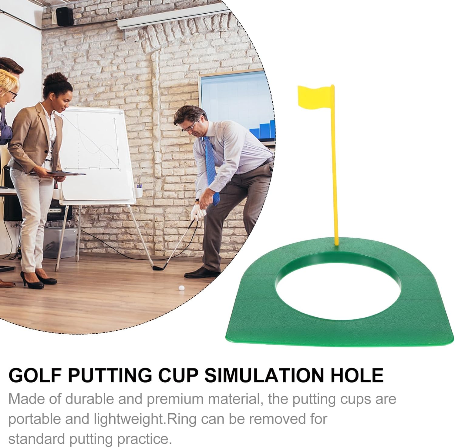 2pcs Putting Cup Putter Golf Training for Indoor/Outdoor Enhance Your Putting Accuracy Random Color