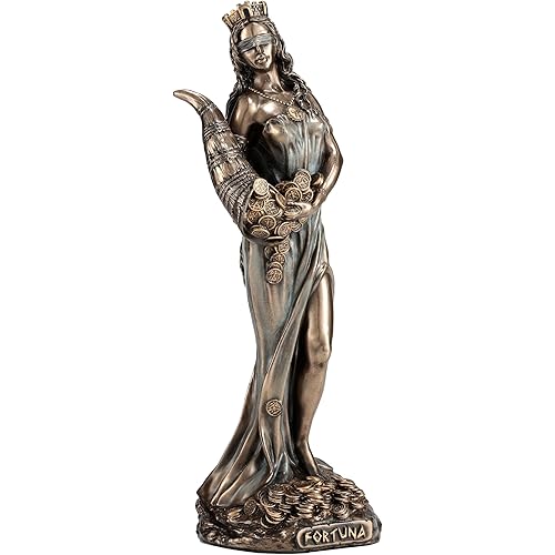 Veronese Design 6 1/8 Inch Fortuna The Greek Goddess of Fortune and Luck Resin Sculpture Cold Cast Bronze Finish