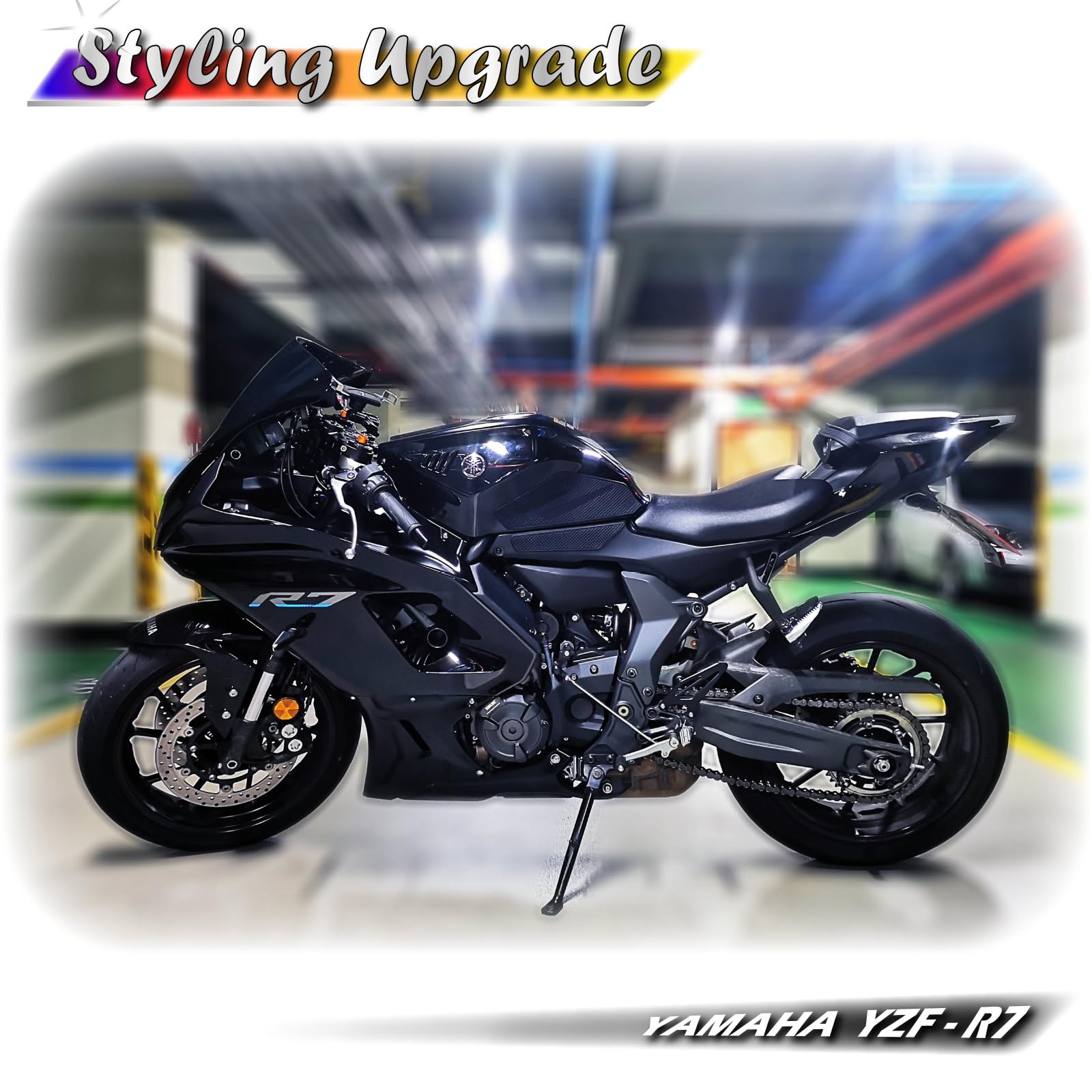 Yamaha YZF-R7 Motorcycle Gas Tank Protector Pad Set (2020-2025) - PVC Anti-Slip & Scratch Guard-472245