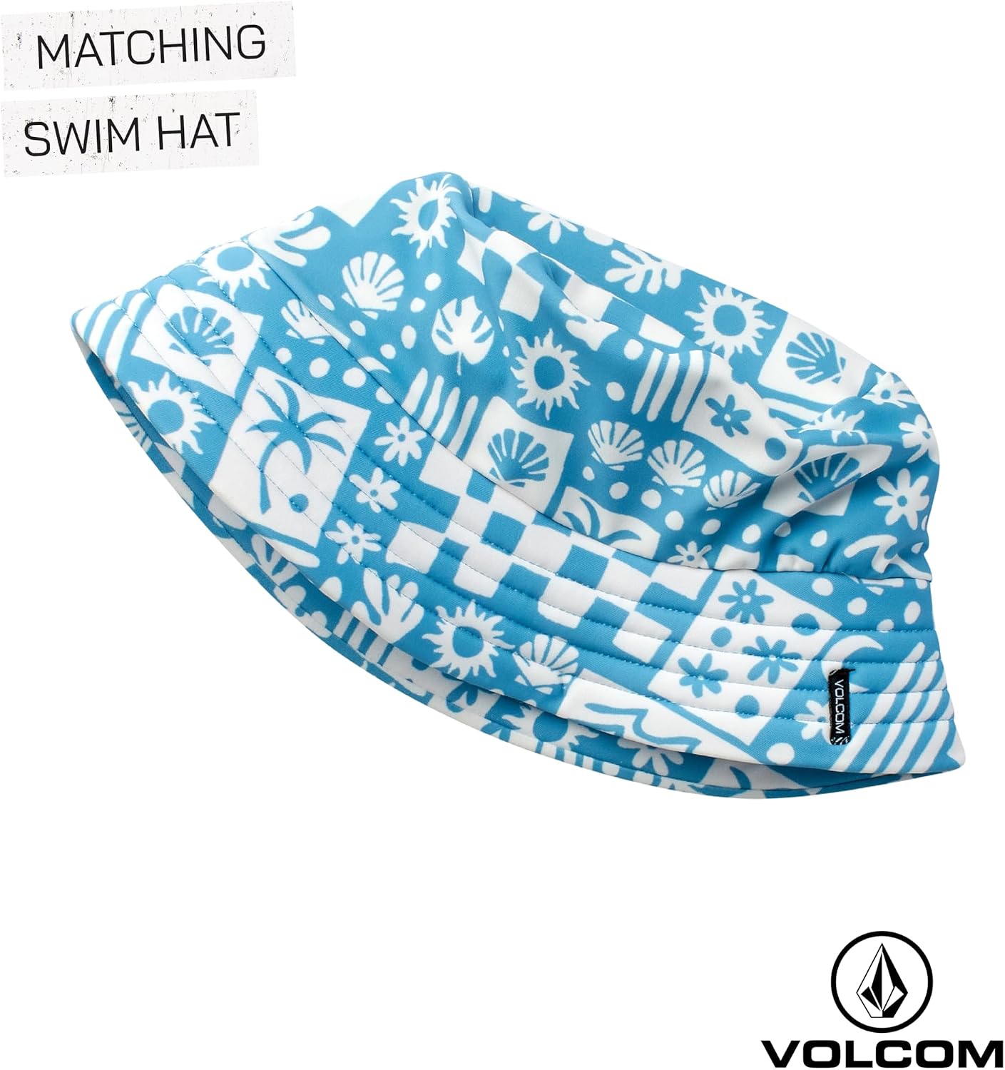 Volcom Baby Infant Toddler Girls Long Sleeve Swimsuit - 2 Piece UPF 50+ One Piece Rashguard Bathing Suit with Hat