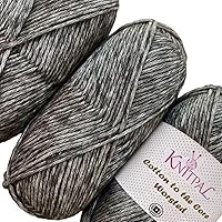 Vista 23 de Cotton to The Core - Hilo de algodón de peso worsted para ganchillo y tejer, paquete de 3 (654 yardas / 300G / 10.58 oz), patrones gratuitos, apto