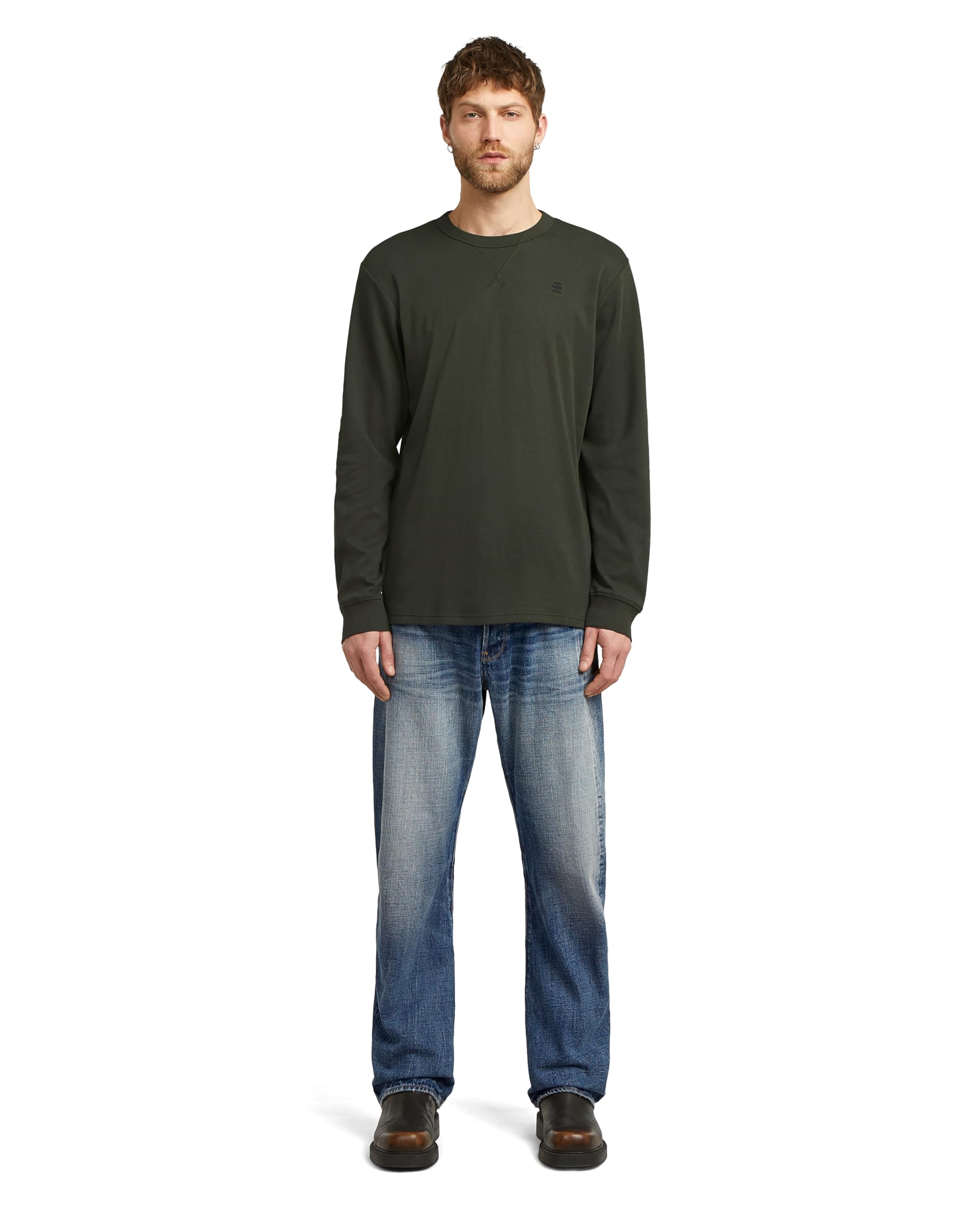 G-Star Longsleeve Nifous R mit geripptem Einsatz vorne – Bild 3