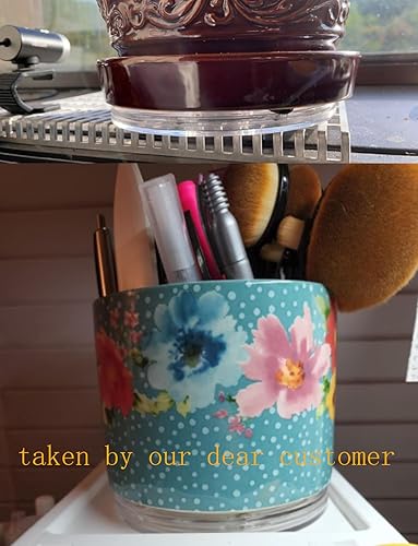 Miniatura 2 de Rotatorio Lazy Suzan, paquete de 2, Susenya 7 pulgadas acrílico Lazy Susan blanco