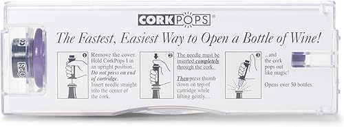 Miniatura 9 de Cork Pops Abridor de botellas de vino original, plata premium