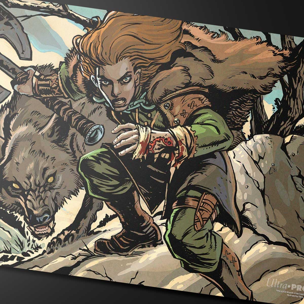 Ultra PRO - Innistrad Remastered Huntmaster of The Fells/Ravager of The Fells Double-Sided Playmat for Magic: The Gathering, Gaming Accessories, MTG Tabletop, Card Game Supplies, TCG Playmat