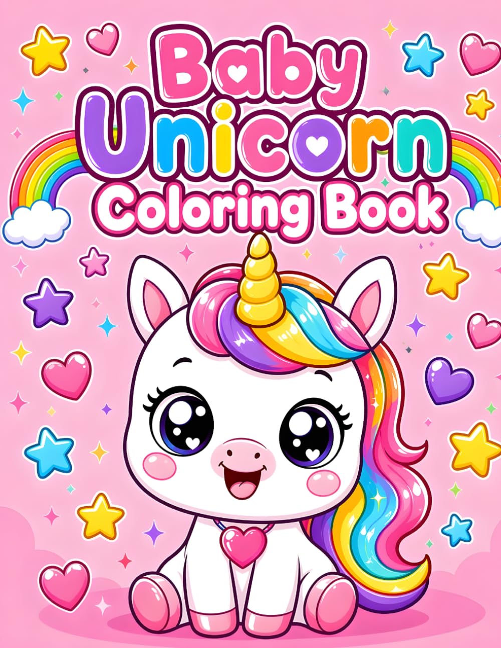 Baby Unicorn Coloring Book: For Kids Ages 3–6: Cute, Easy and Fun Unicorn Coloring Pages for Toddlers and Preschoolers (Cute Baby Coloring Book Series)