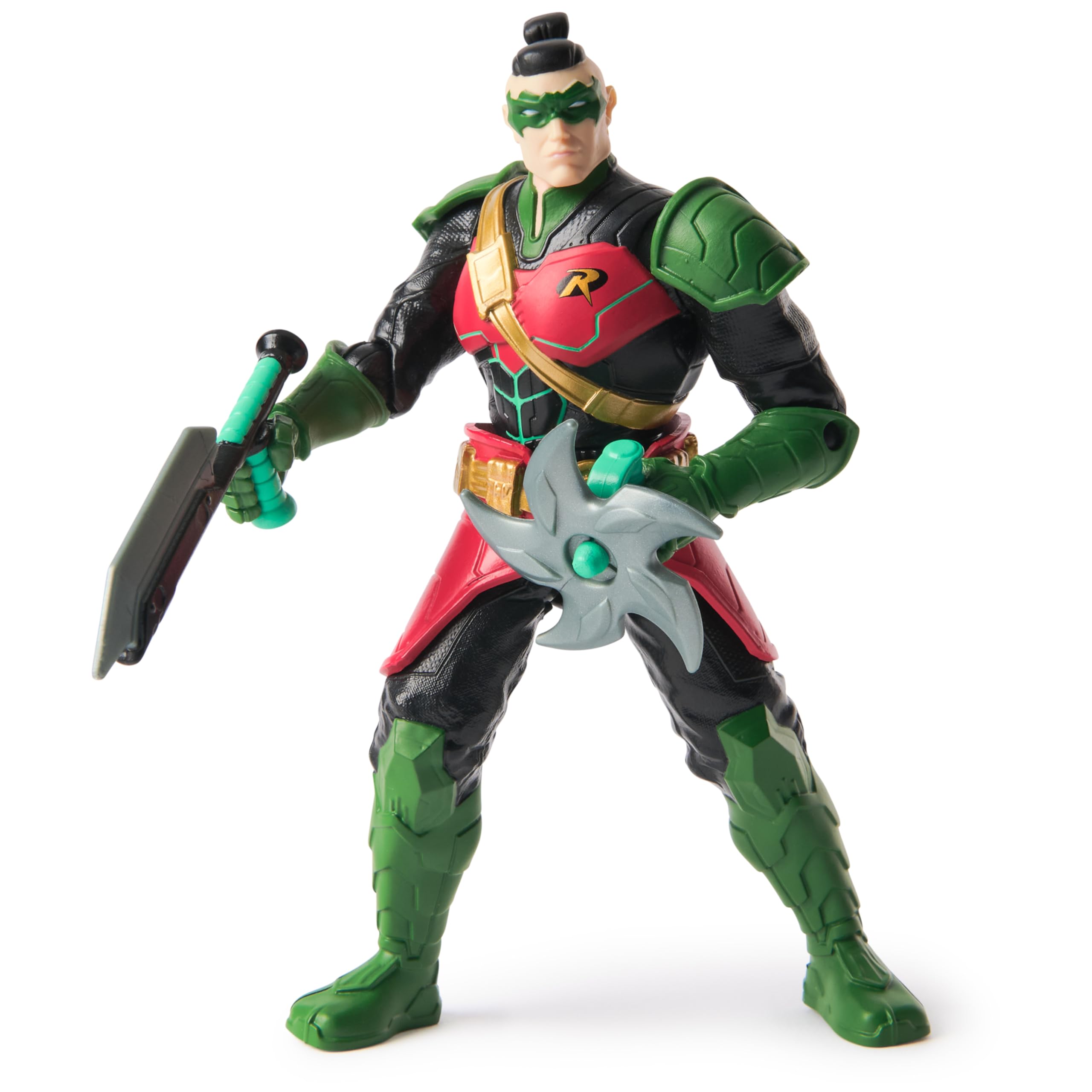 DC Comics, Batman Battle Clash 6” Ninja Strike Robin Action Figure with 2 Ninja Accessories, Super Hero Kids Toys for Boys and Girls Ages 3 & Up