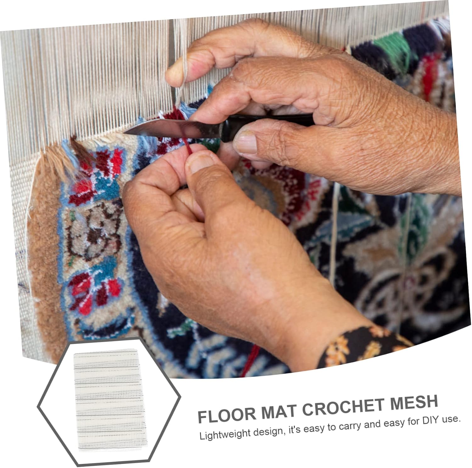 HOODANCOS Blank Rug Hooking Mesh Carpet Material for DIY Rug Making Versatile Crochet Canvas for Craft Projects Cut to Desired Shapes Long Enough for Various Designs