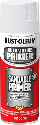 Miniatura 8 de Rust-Oleum 249418 Pintura en aerosol para imprimación lijable automotriz 12 onzas líquidas paquete de 1 color negro