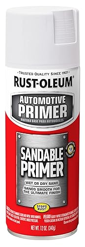 Rust-Oleum 260737 Automotive Sandable Primer Spray, 12 oz, White - 12 Ounce (Pack of 1) - White