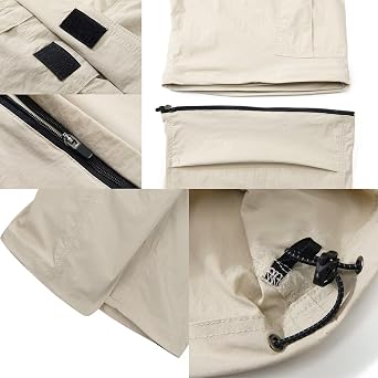 JOMLUN Women's Hiking Zip Off Pant Outdoor Pants Quick Dry Convertible Camping Breathable Lightweight
