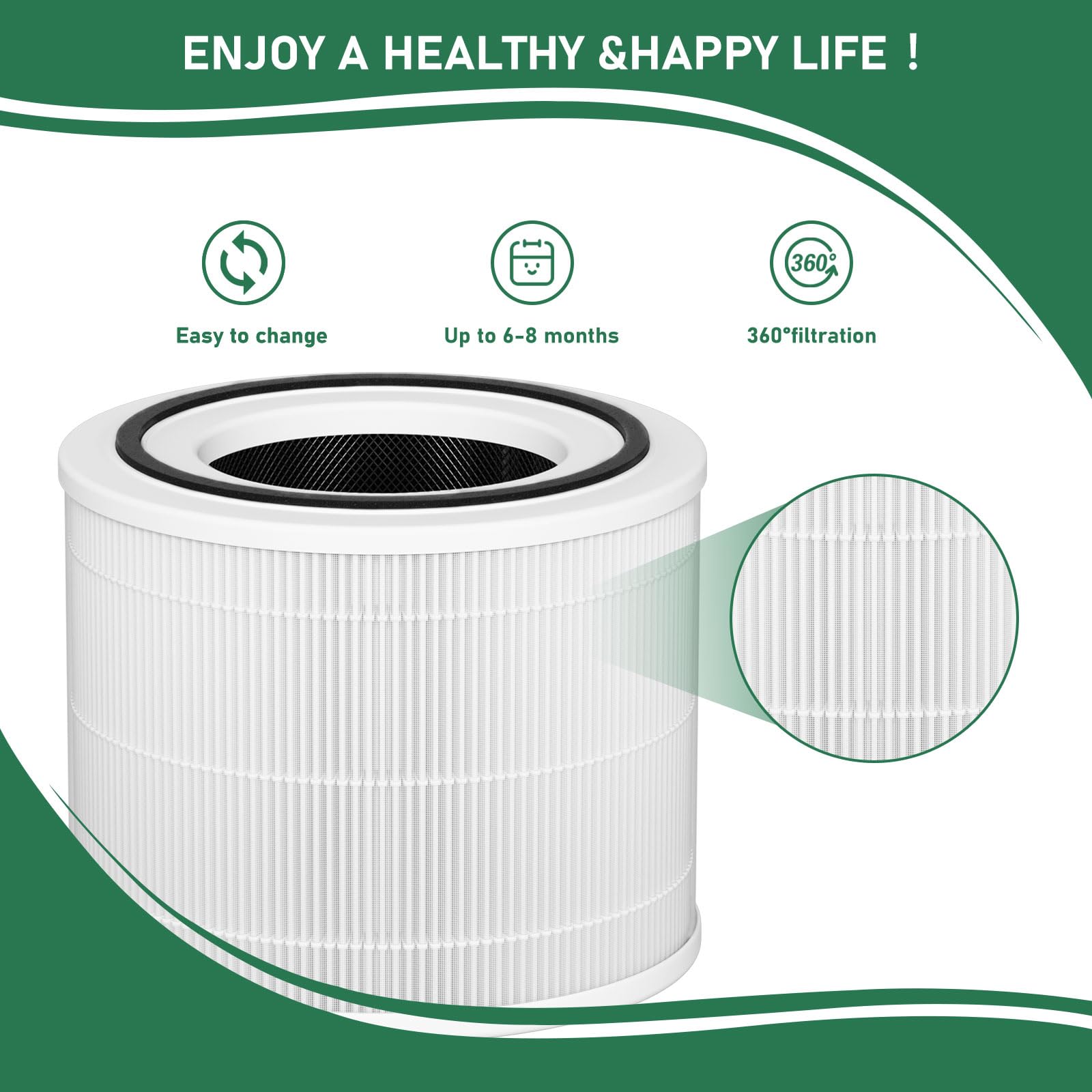 Amazon.co.jp: HEPA 14 True HEPAフィルター 交換用 PuroAir HEPA 14