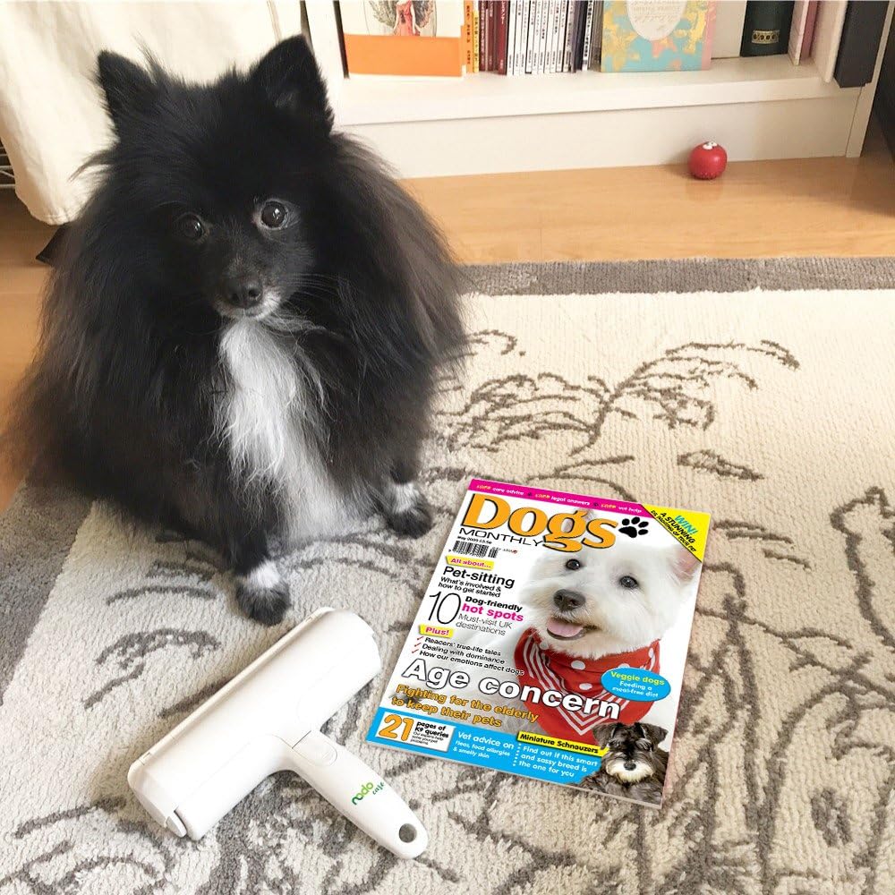 Nado care Pet Hair Remover Roller - Lint Roller for pet Hair - Self Cleaning Dog & Cat Hair Remover - Remove Dog, Cat Hair from Furniture, Carpets, Bedding, Clothing and More.
