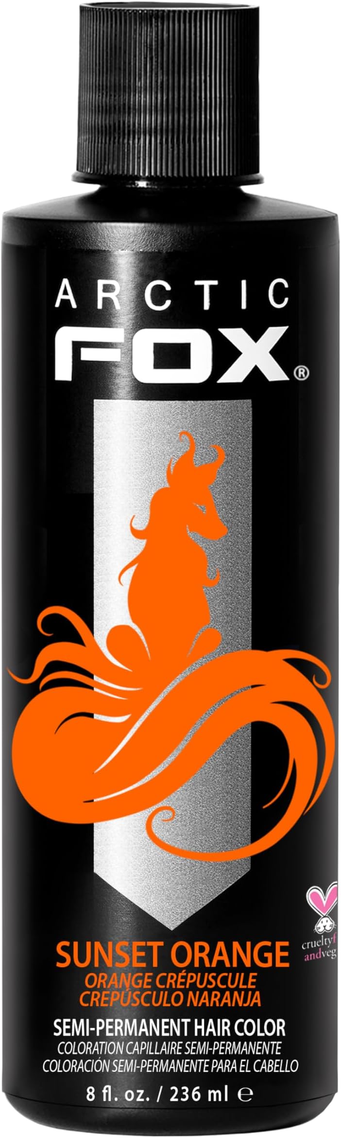 Vegan and Cruelty-Free Semi-Permanent Hair Color Dye (8 Fl Oz, SUNSET ORANGE)