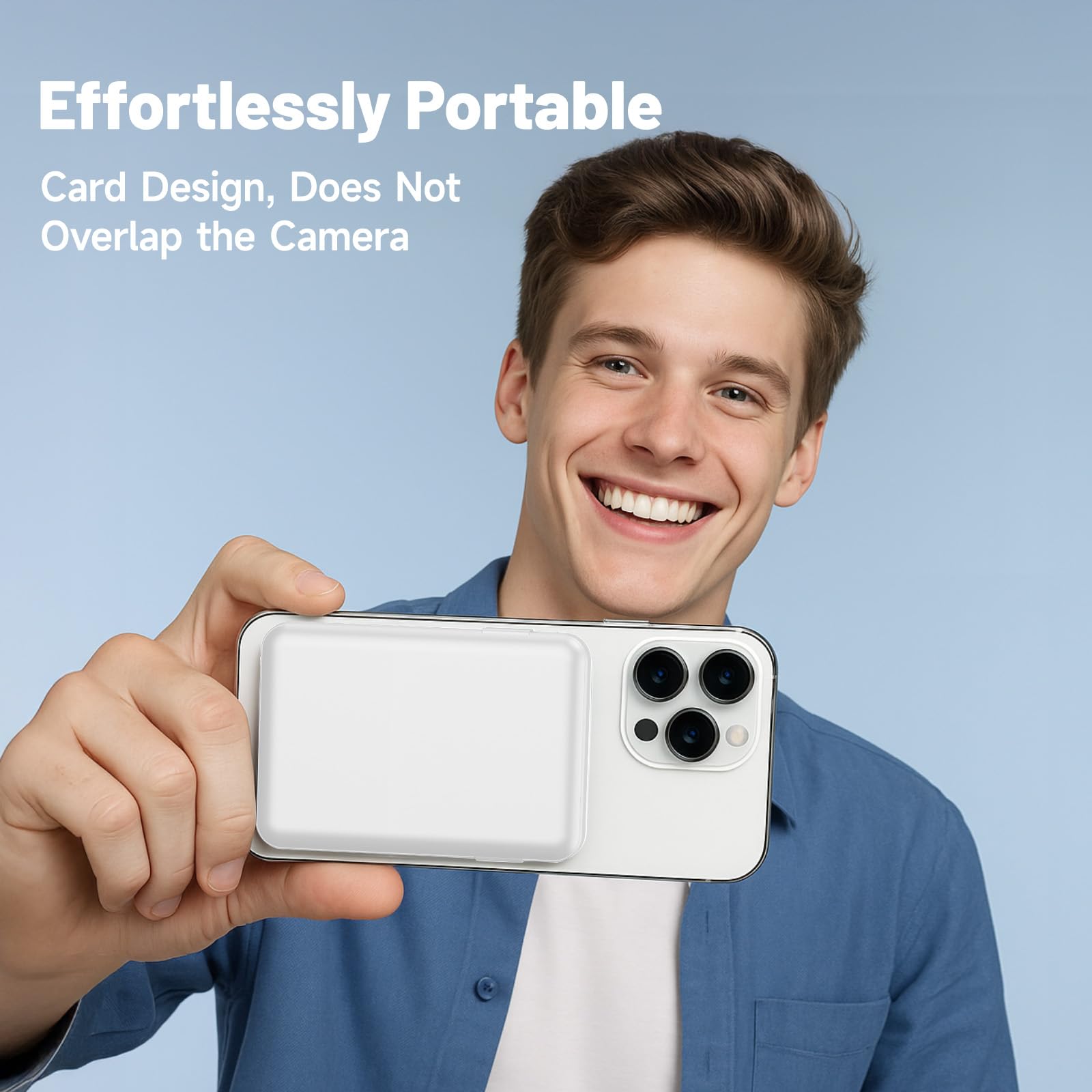 para Magsafe Power Bank, 10000mAh Magnético Bateria Externa Carga Rapida, Inalámbrico Bateria Portátil Powerbank con USB-C y Pantalla LED para iPhone 17/16/15/14/13/12 Serie (Blanco)