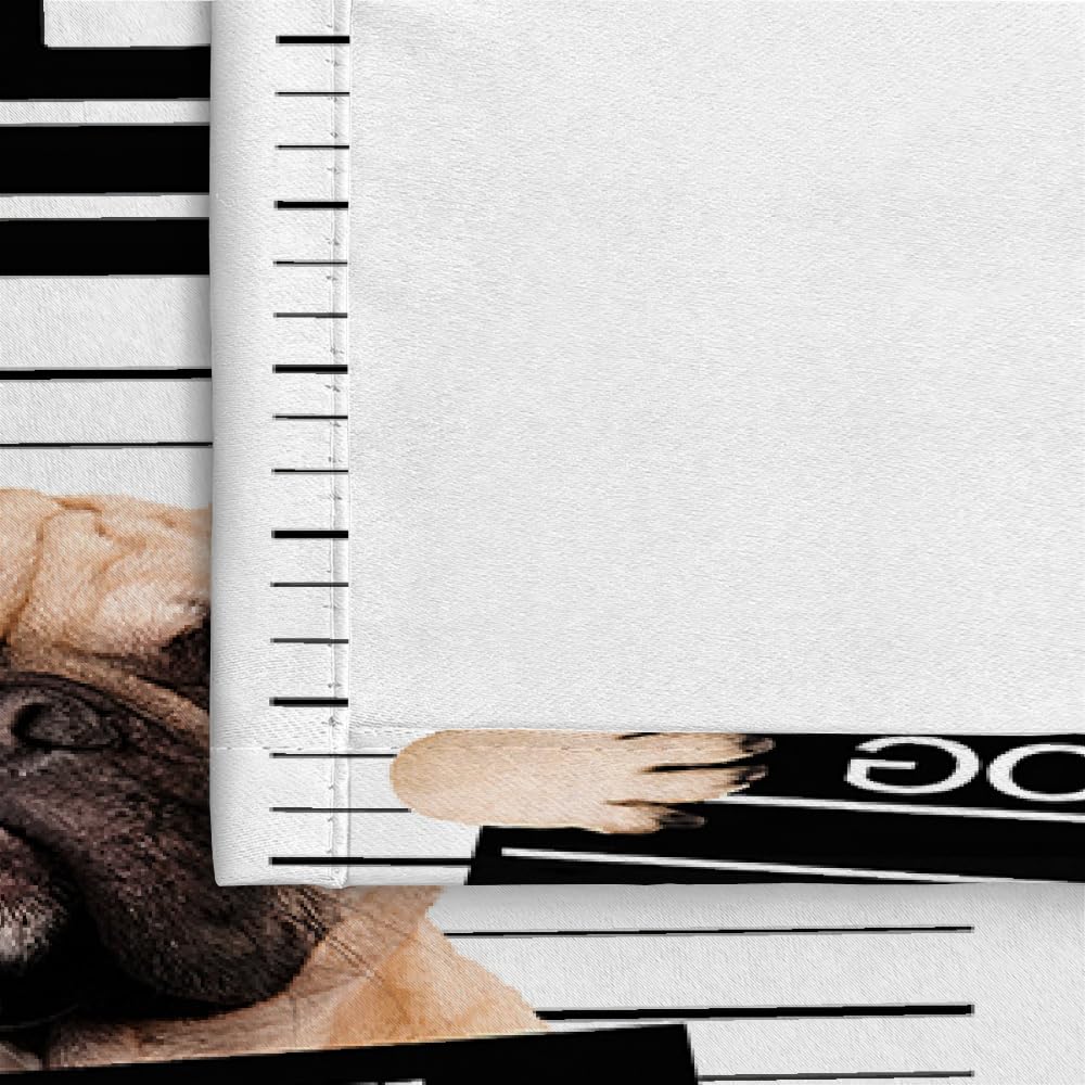 HABEAT 3D Bulldogge Gardinen Abdunkelnde Tiere Hund Kindervorhänge Vorhang mit ösen 2er Set Vorhänge Blickdicht Verdunkelungs für Kinderzimmer Schlafzimmer Wohnzimmer B 200 X H 160 cm（Motiv 27-1）