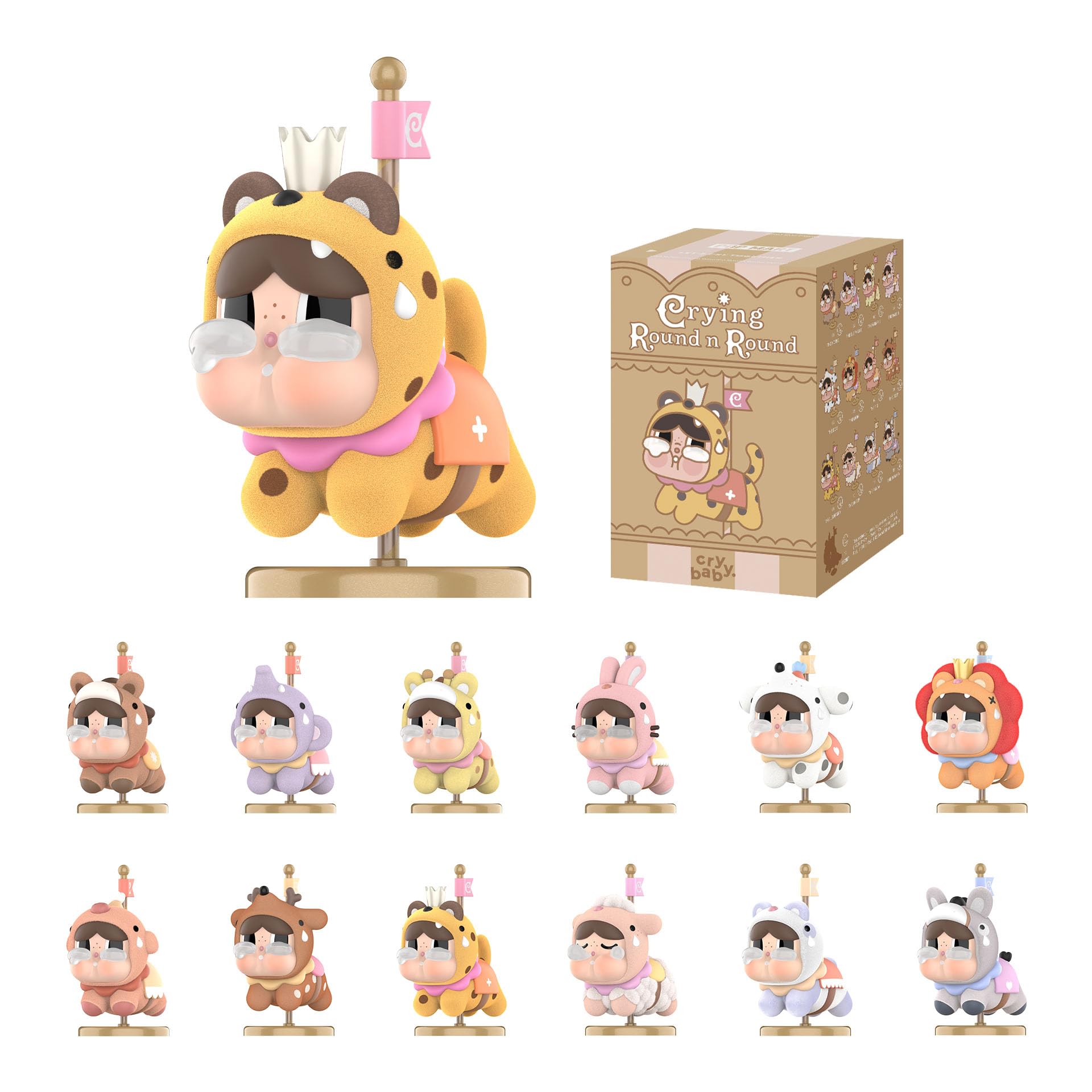 POP MART CRYBABY Crying Round n Round Series Figures Blind Box, Single Box