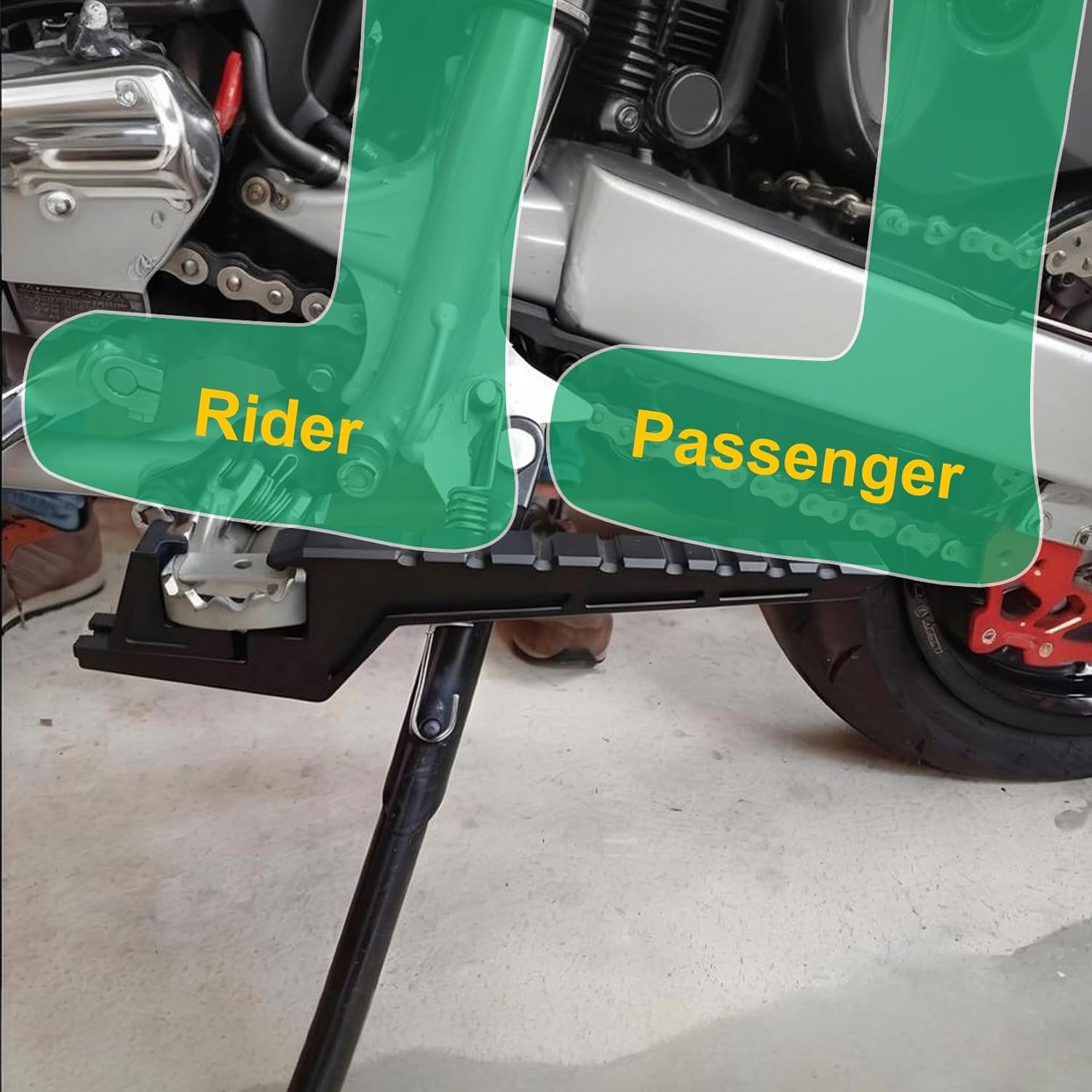 Dirt Bike Passenger Pegs for Ebike - PSLER Motorcycle Passenger Footpegs for Segway X160 X260 Electric Dirt Bike, Black