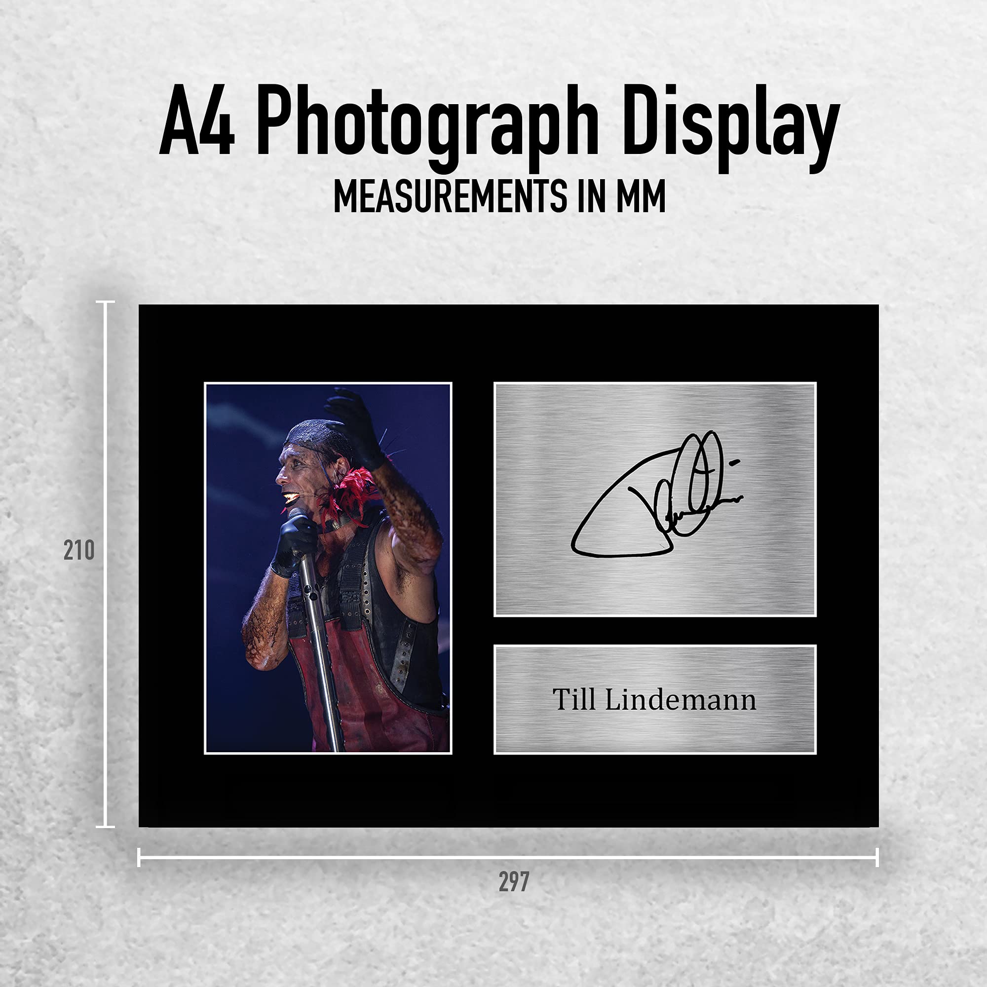 HWC Trading For Lindemann Gifts Signed A4 Printed Rammstein